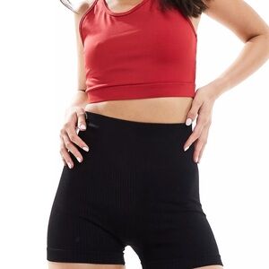 ASOS ribbed 3inch high waisted shorts